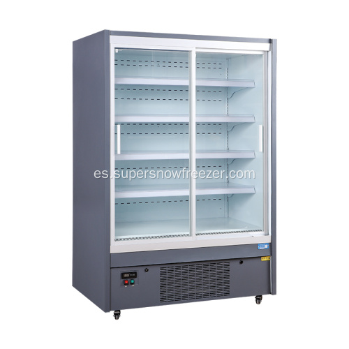 Pantalla de bebidas comerciales congelador de doble puerta refrigerador